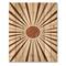 Designart - Geometric Radiant Sun - Modern Print on Natural Pine Wood